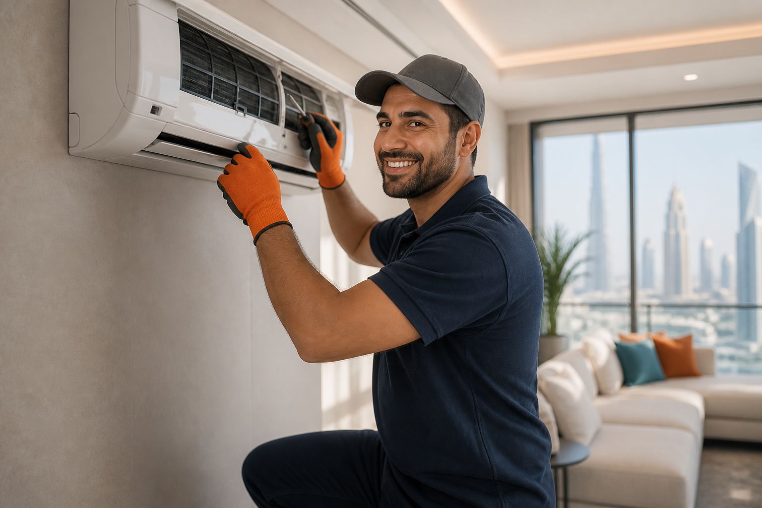 Arena Land technicians on a Dubai home visit